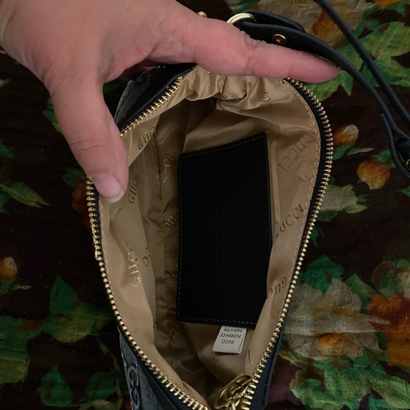 Gucci Denim and Leather Monogram Bag - Picture 4 of 7